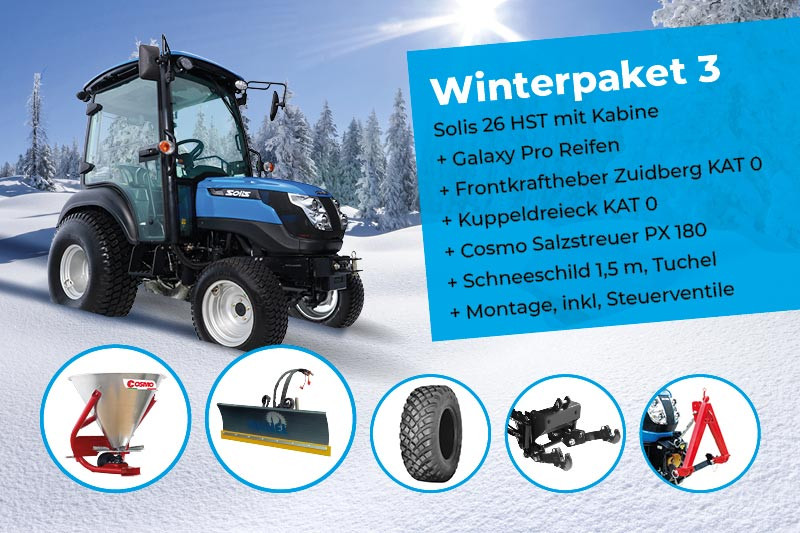 Solis 26 HST Traktor + Winterpaket 3