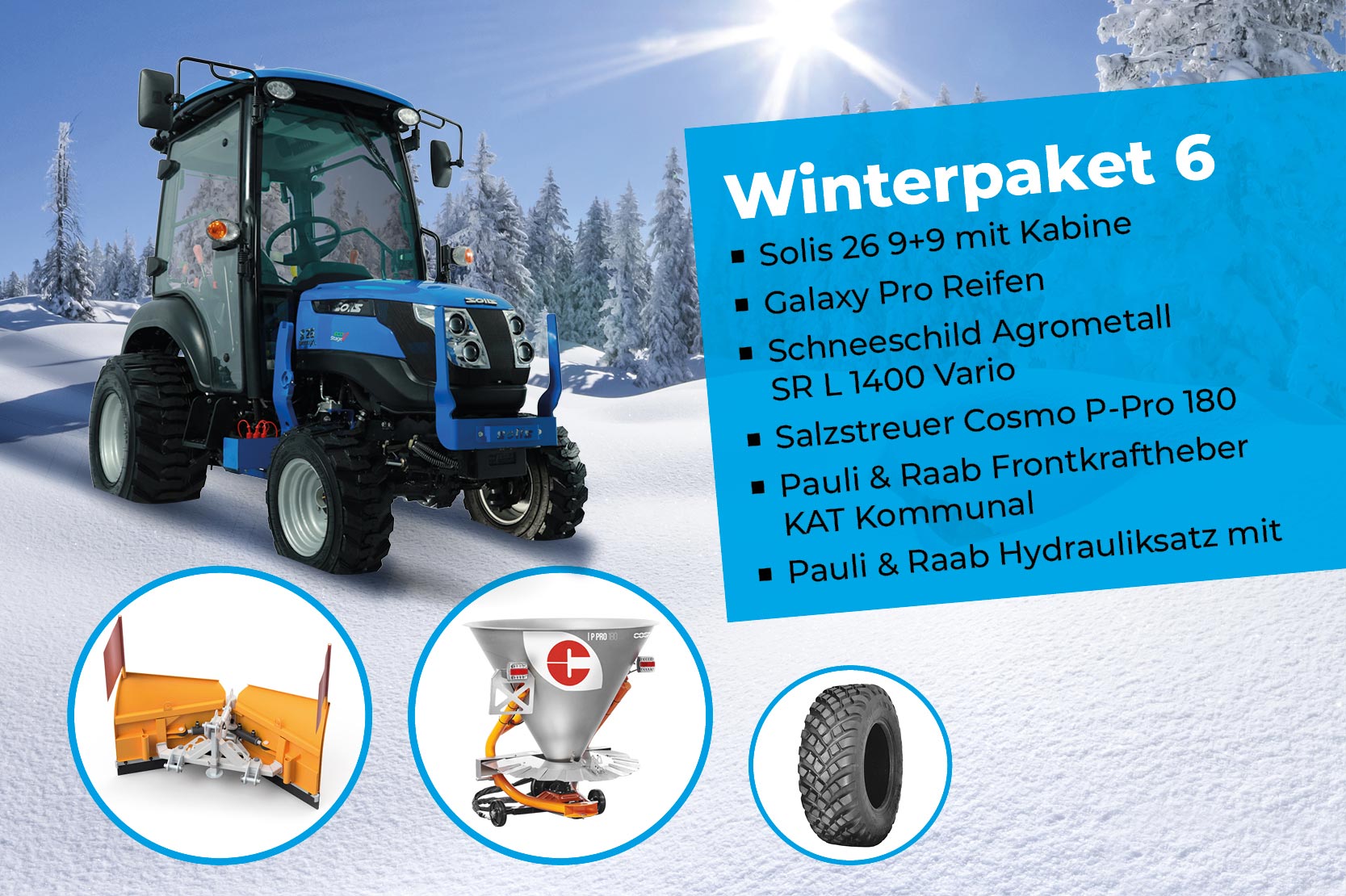 Solis 26 9+9 Traktor + Winterpaket 6