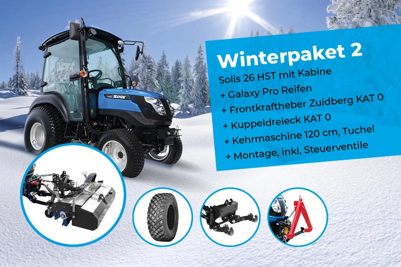 Solis 26 HST Traktor + Winterpaket 2