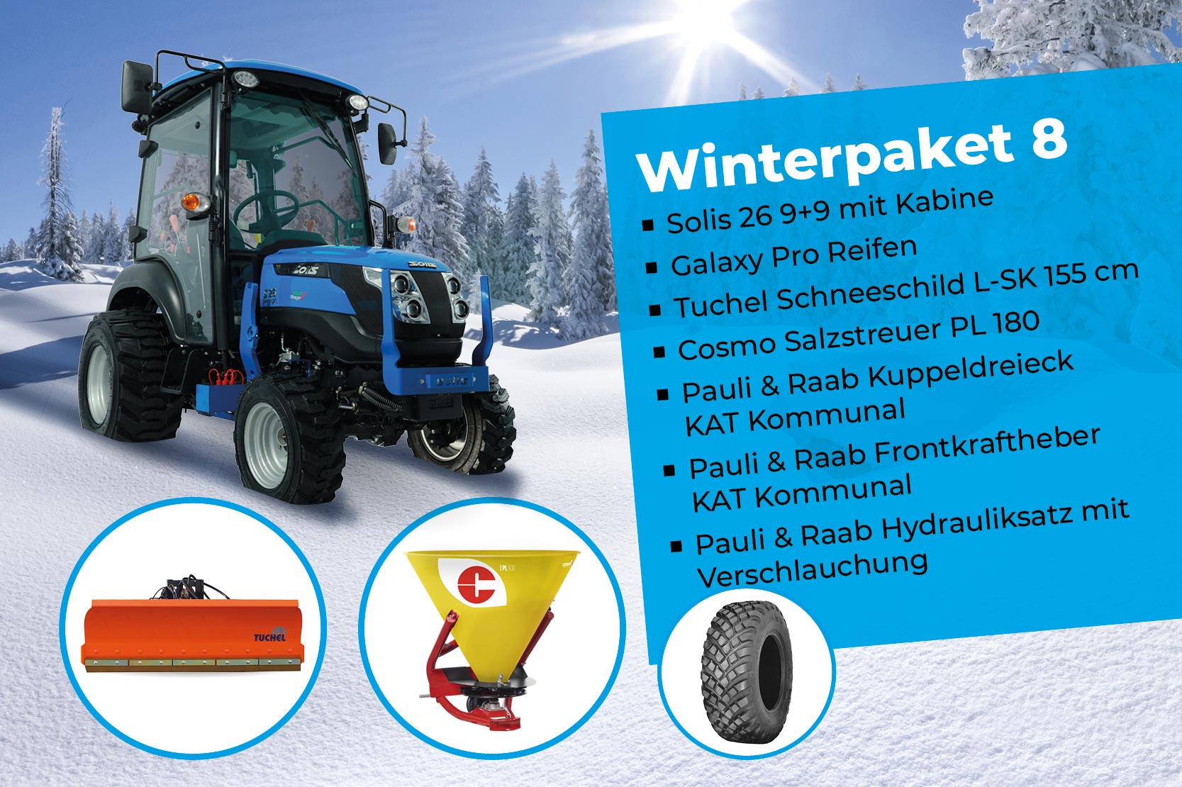 Solis 26 9+9 Traktor + Winterpaket 8