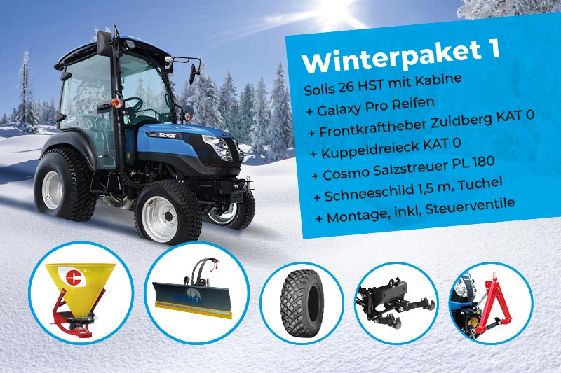 Solis 26 HST Traktor + Winterpaket 1