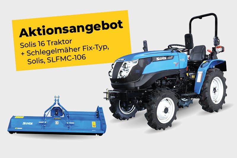 Solis 16 Traktor + Schlegelmäher Fix-Typ, Solis, SLFMC-106
