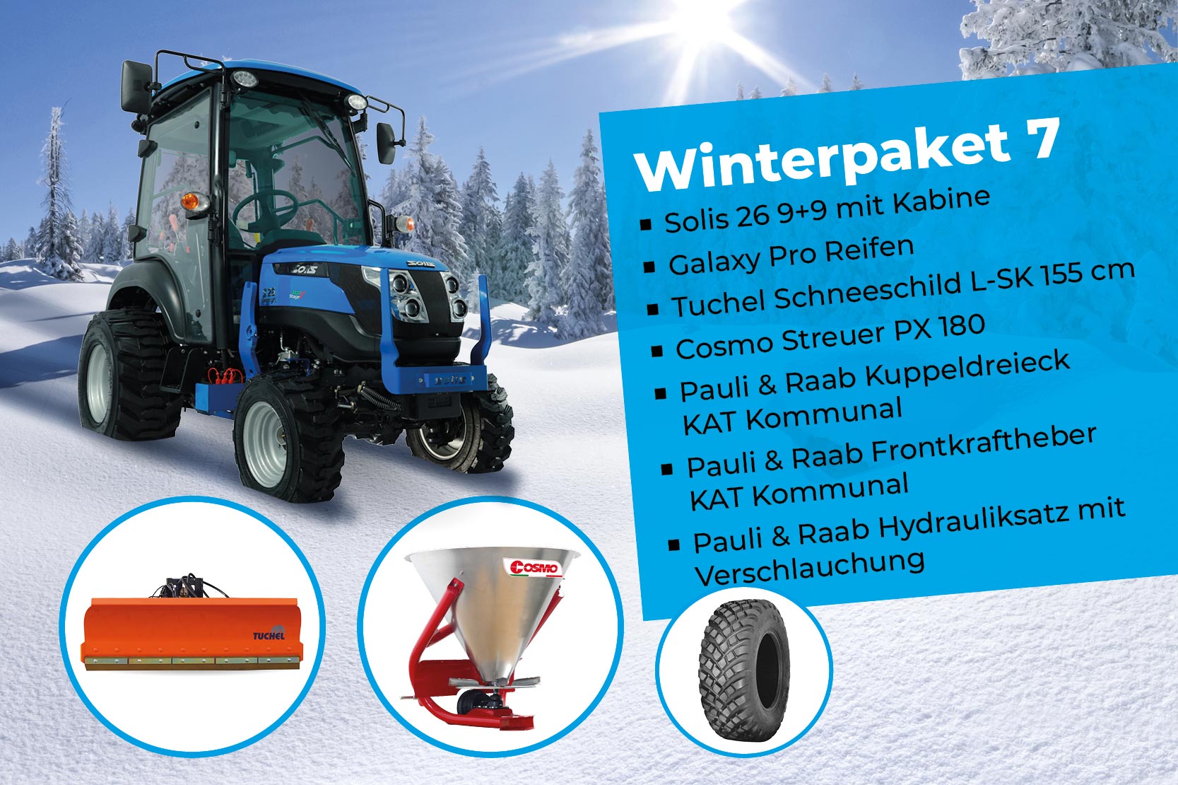 Solis 26 9+9 Traktor + Winterpaket 7