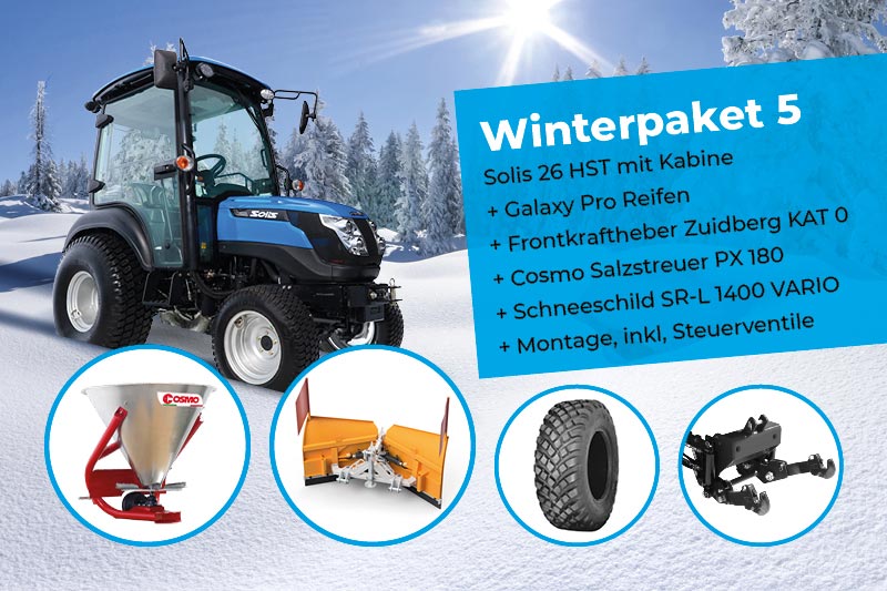 Solis 26 HST Traktor + Winterpaket 5