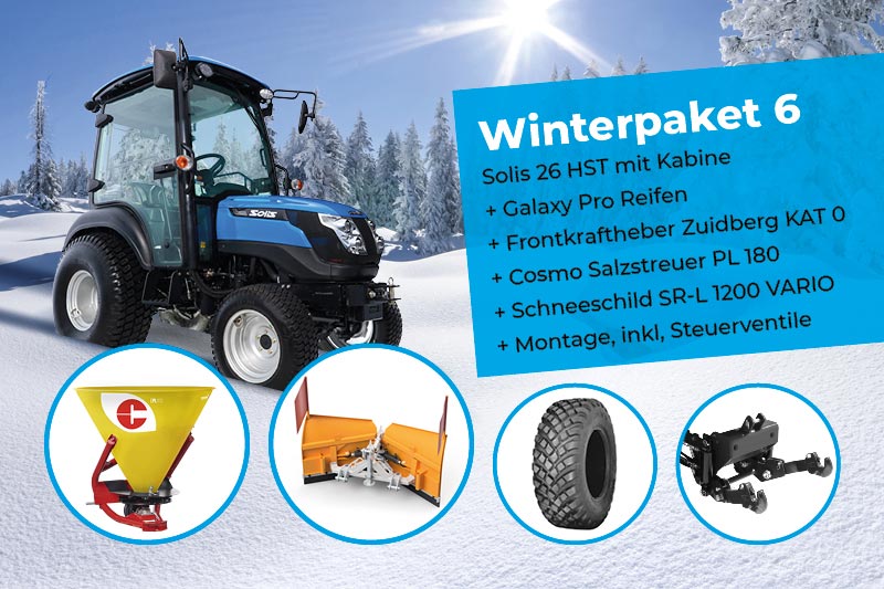 Solis 26 HST Traktor + Winterpaket 6